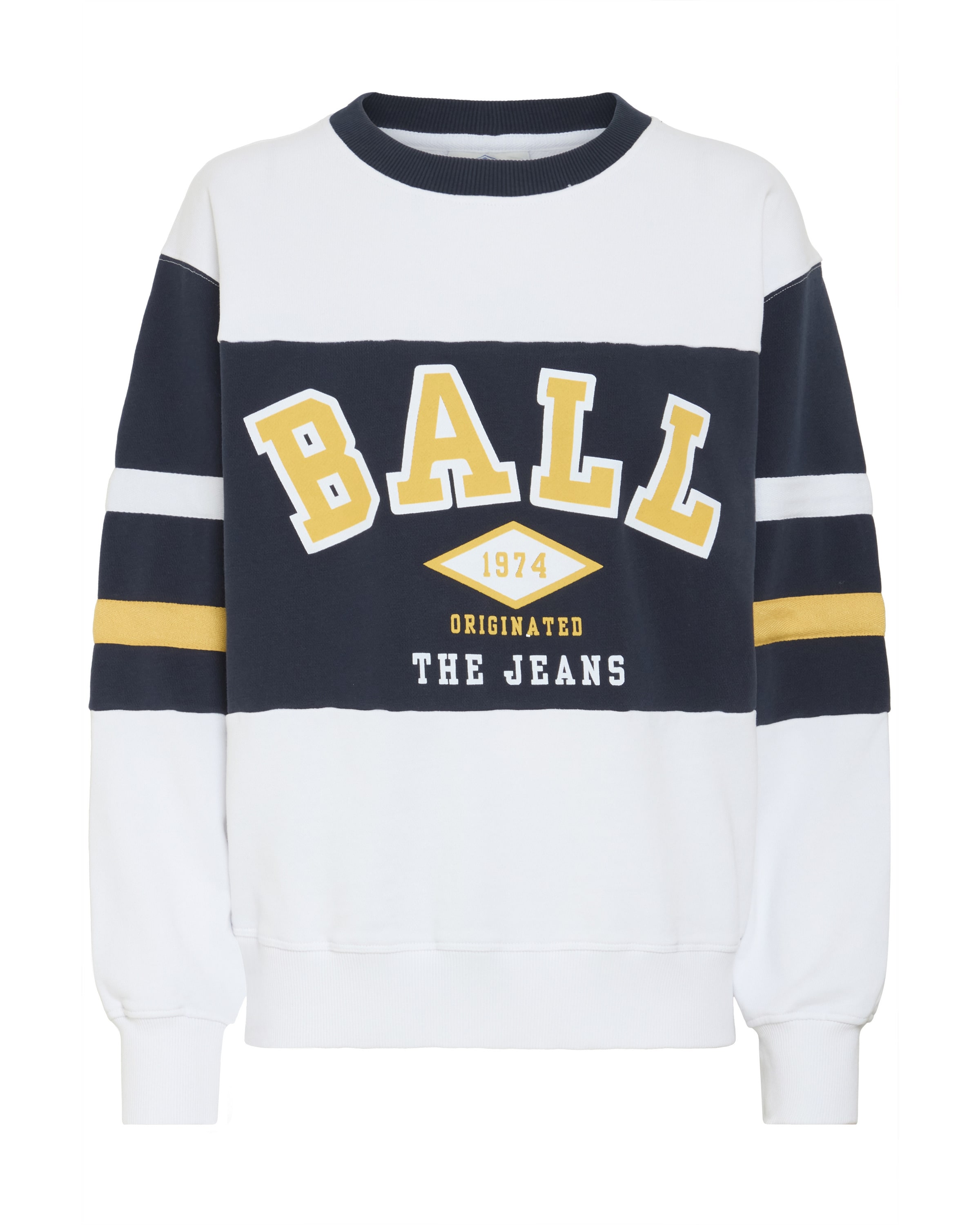 Sweat-shirt 'Batomasso' Ball en blanc : devant