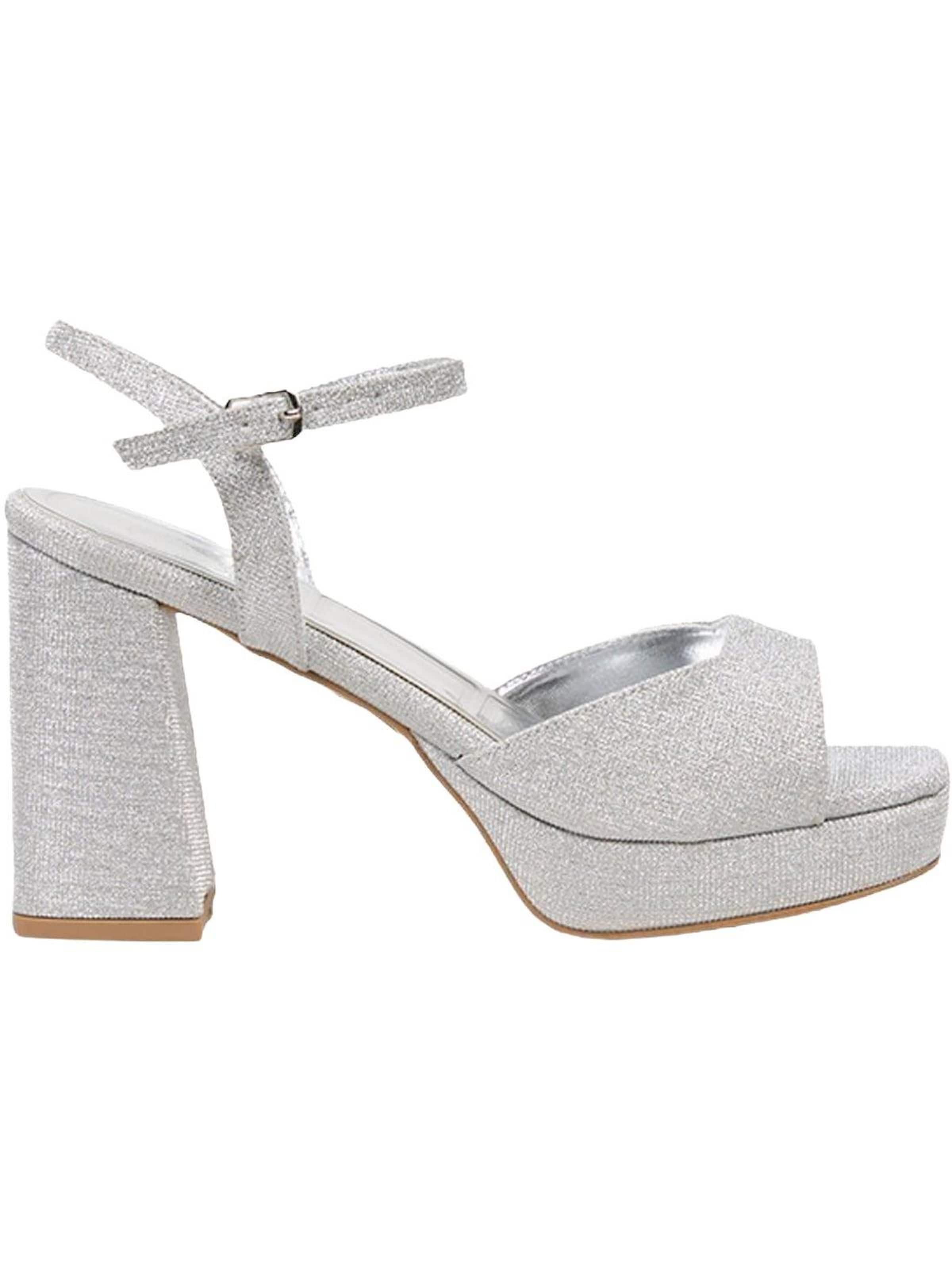 Desa Strap sandal 'Stilett' in Silver