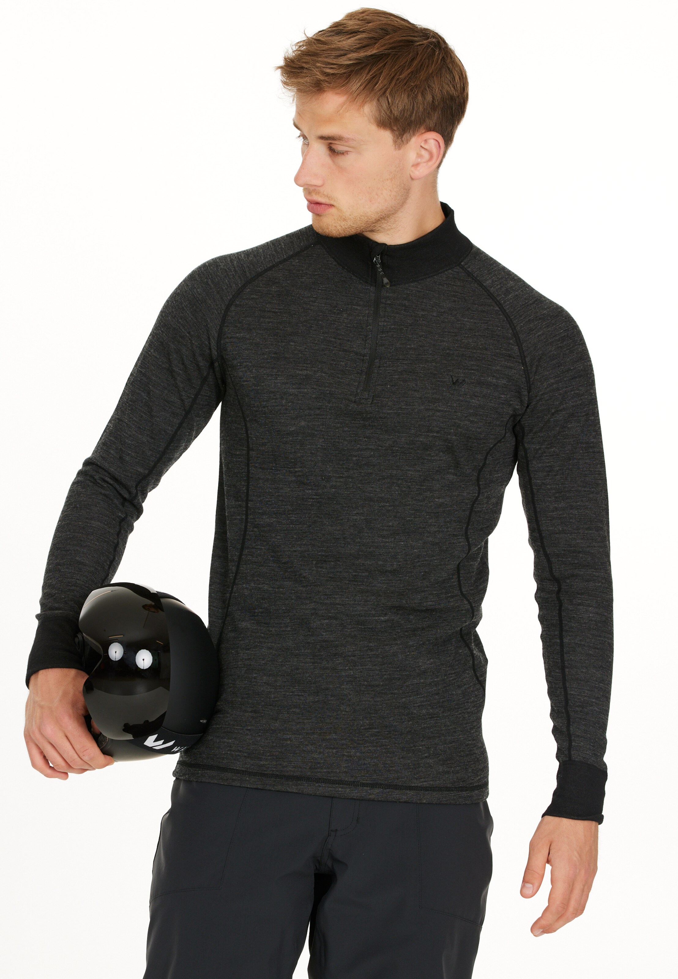 Whistler Sportpullover 'Bishop' in Grau: Vorderseite