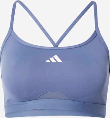 ADIDAS PERFORMANCE - Soutien Bustier Soutien de desporto 'Aeroreact' em azul: frente