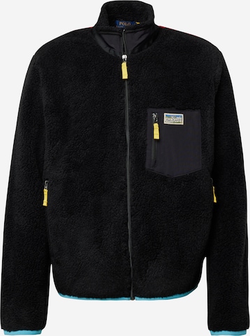 Jachetă  fleece de la Polo Ralph Lauren pe negru: față
