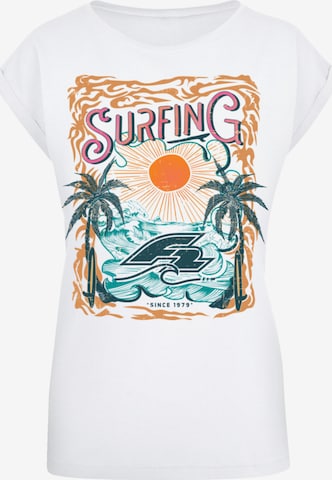 F2 T-Shirt 'F2 Surfers Sunset Sommer Vibes' in Weiß: Vorderseite