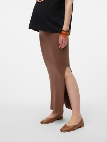 Jupe 'MLAlanis' MAMALICIOUS en marron