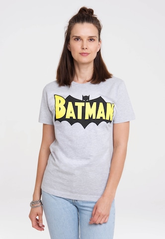 LOGOSHIRT T-Shirt 'Batman Wings' in Grau: predná strana