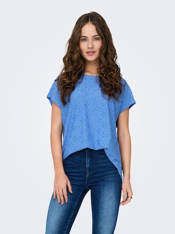 T-shirt 'ONLSMILLA' ONLY en bleu : devant