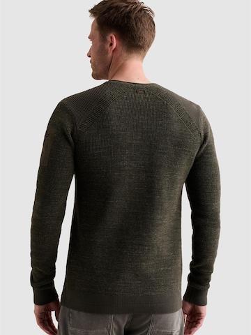 PME Legend Tröja 'Pullover in cotton mélange with flight pocket' i grön