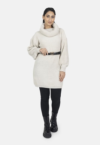 Elara Gebreide jurk in Beige