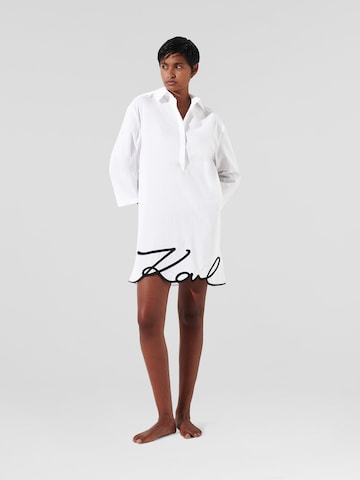 Karl Lagerfeld Dolga srajca | bela barva