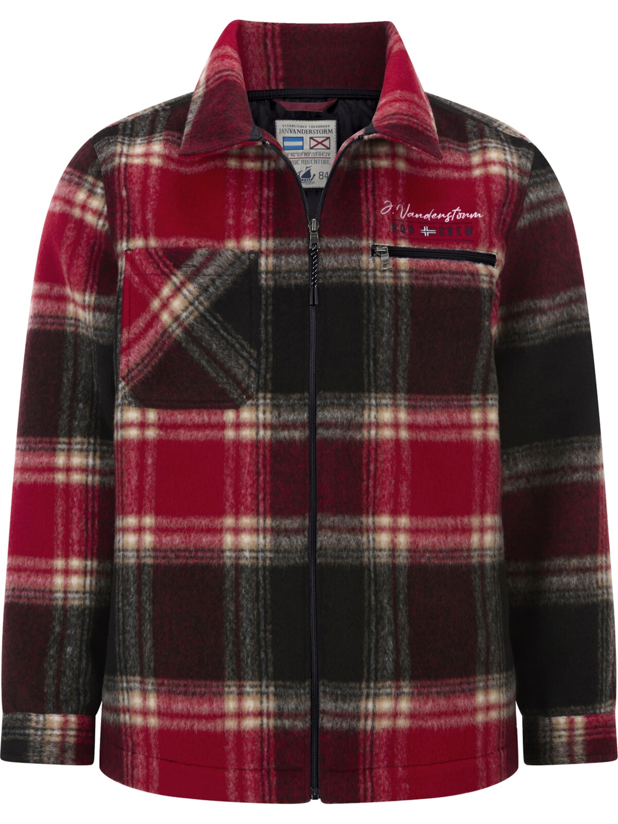 Jan Vanderstorm Between-Season Jacket 'Finnleiv' in Red: front