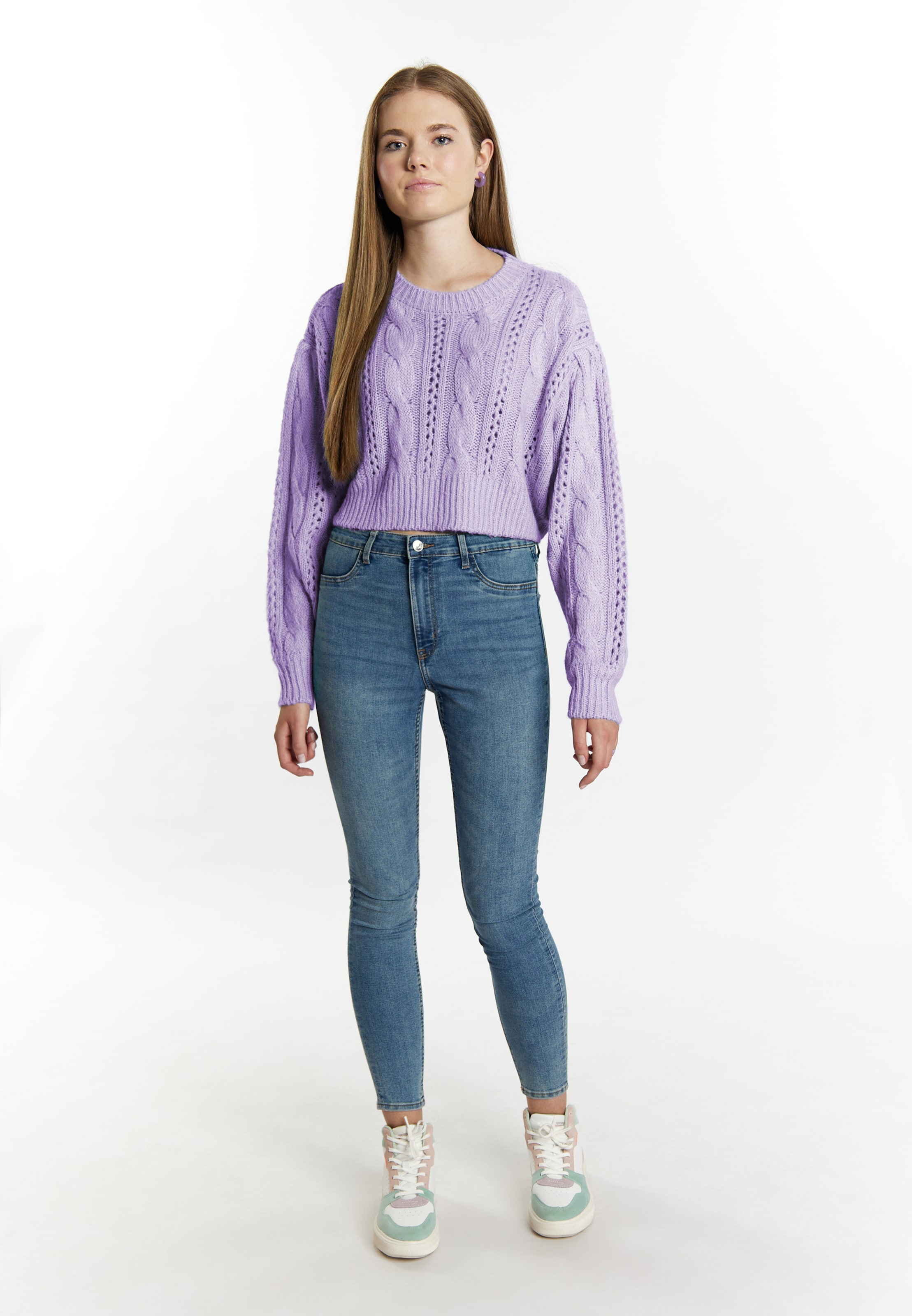 Purple crop jumper hotsell
