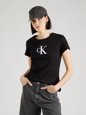 Calvin Klein Jeans Shirt in Zwart: voorkant