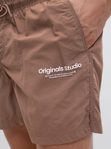 Pantaloncini da bagno 'JPSTNaxos' di JACK & JONES in marrone