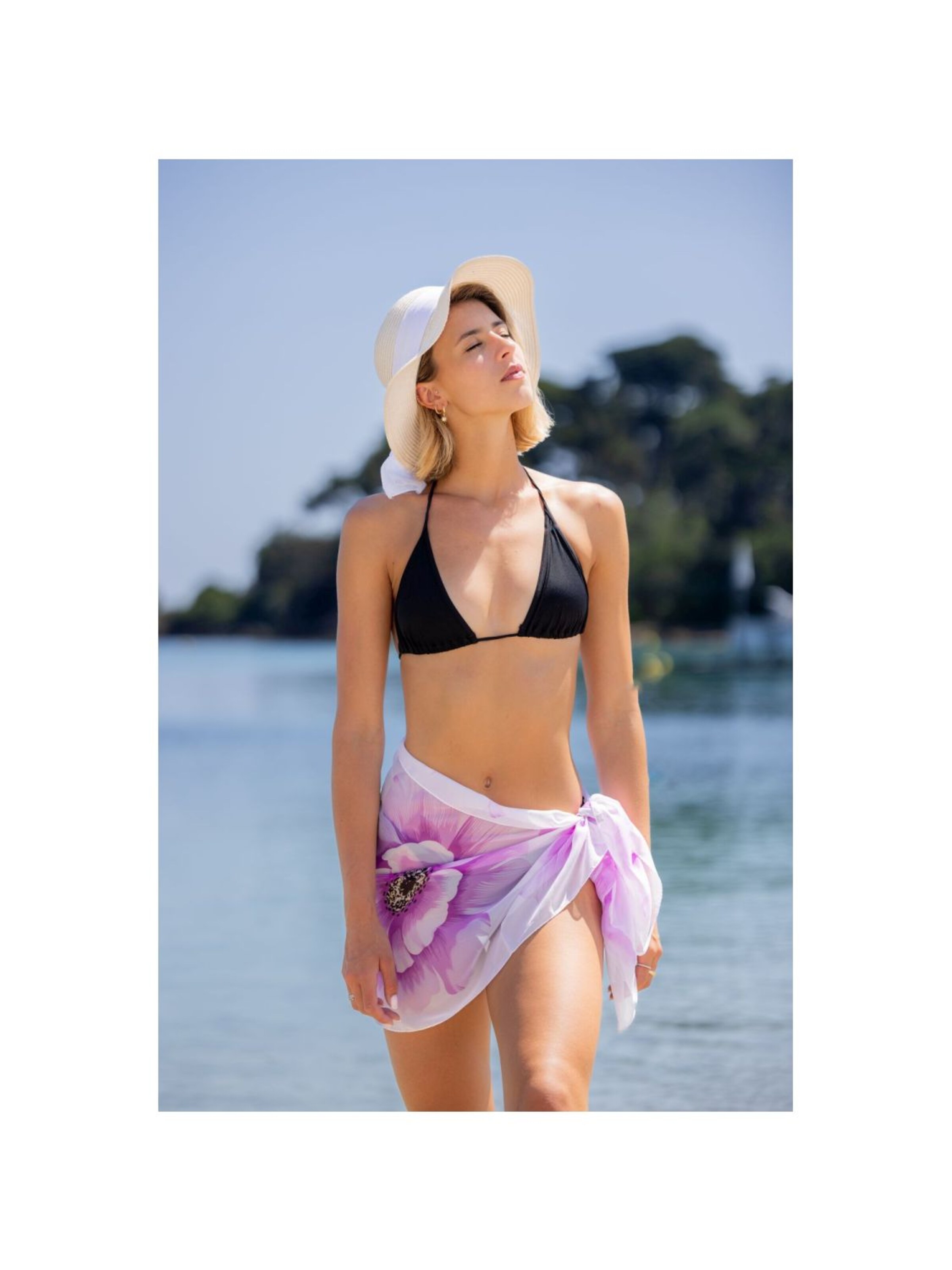 Gonna 'Paréo de plage Petit'URSULA' di alberto cabale in lilla