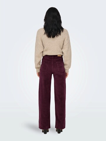 ONLY Wide leg Παντελόνι 'ONLHOPE' σε κόκκινο