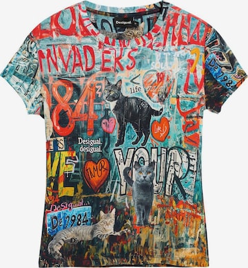 Desigual T-Shirt 'Cats' in Rot: Vorderseite