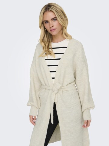 ONLY Gebreid vest 'SELESTA' in Beige