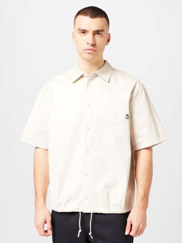 Nike Sportswear Comfort fit Button Up Shirt in White: front