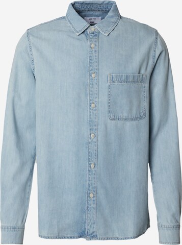 Coupe regular Chemise 'Mika' DAN FOX APPAREL en bleu : devant