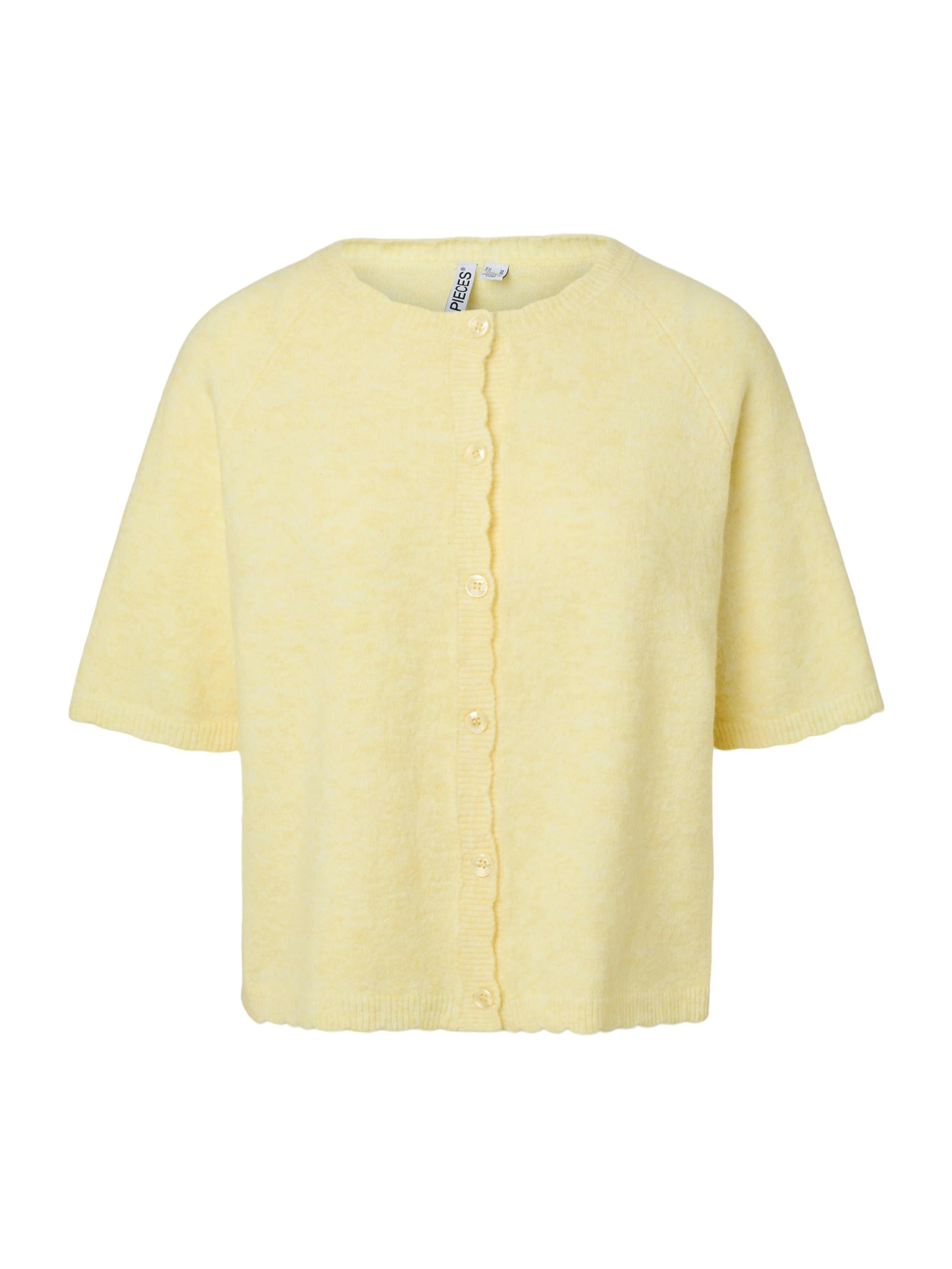 PIECES Kardigán 'PCRATH' - sárga: elől