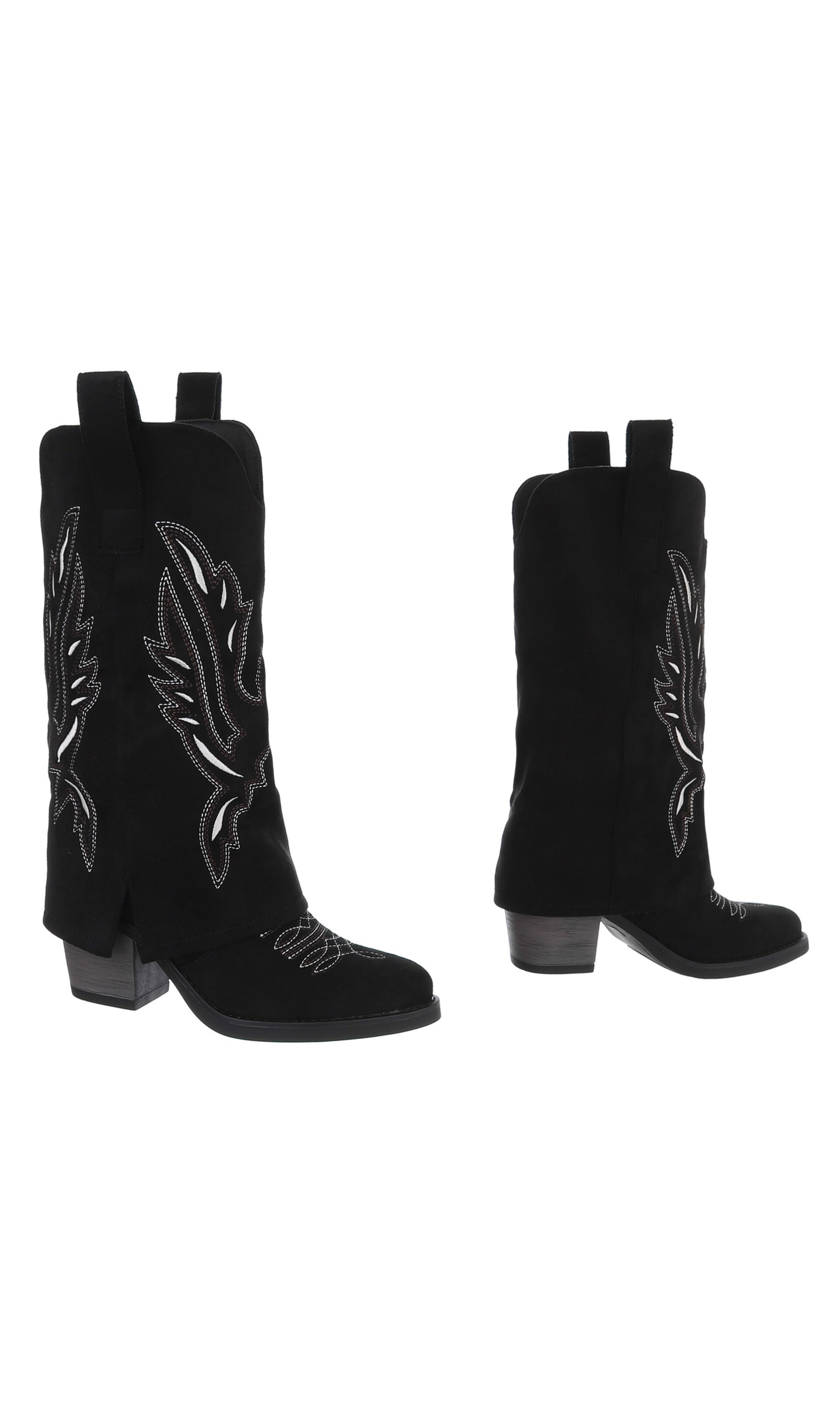 Ital-Design Cowboy Boots in Black