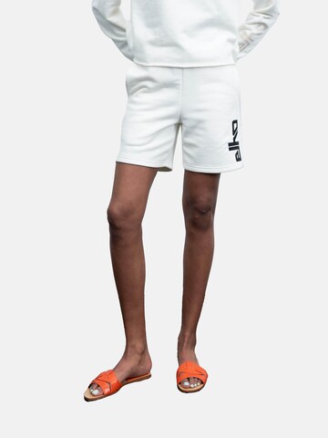 Regular Pantalon 'Borneo 89' elho en blanc : devant