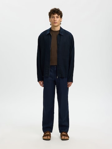 SELECTED Tussenjas in Blauw