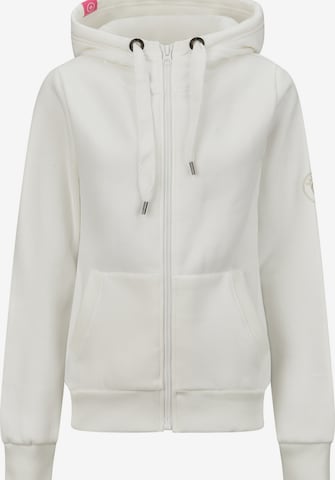 Veste de survêtement salzhaut en blanc : devant