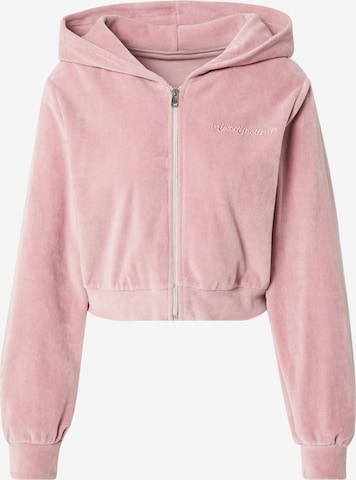 ABOUT YOU Limited Zip-Up Hoodie 'Nova' in Pink: front