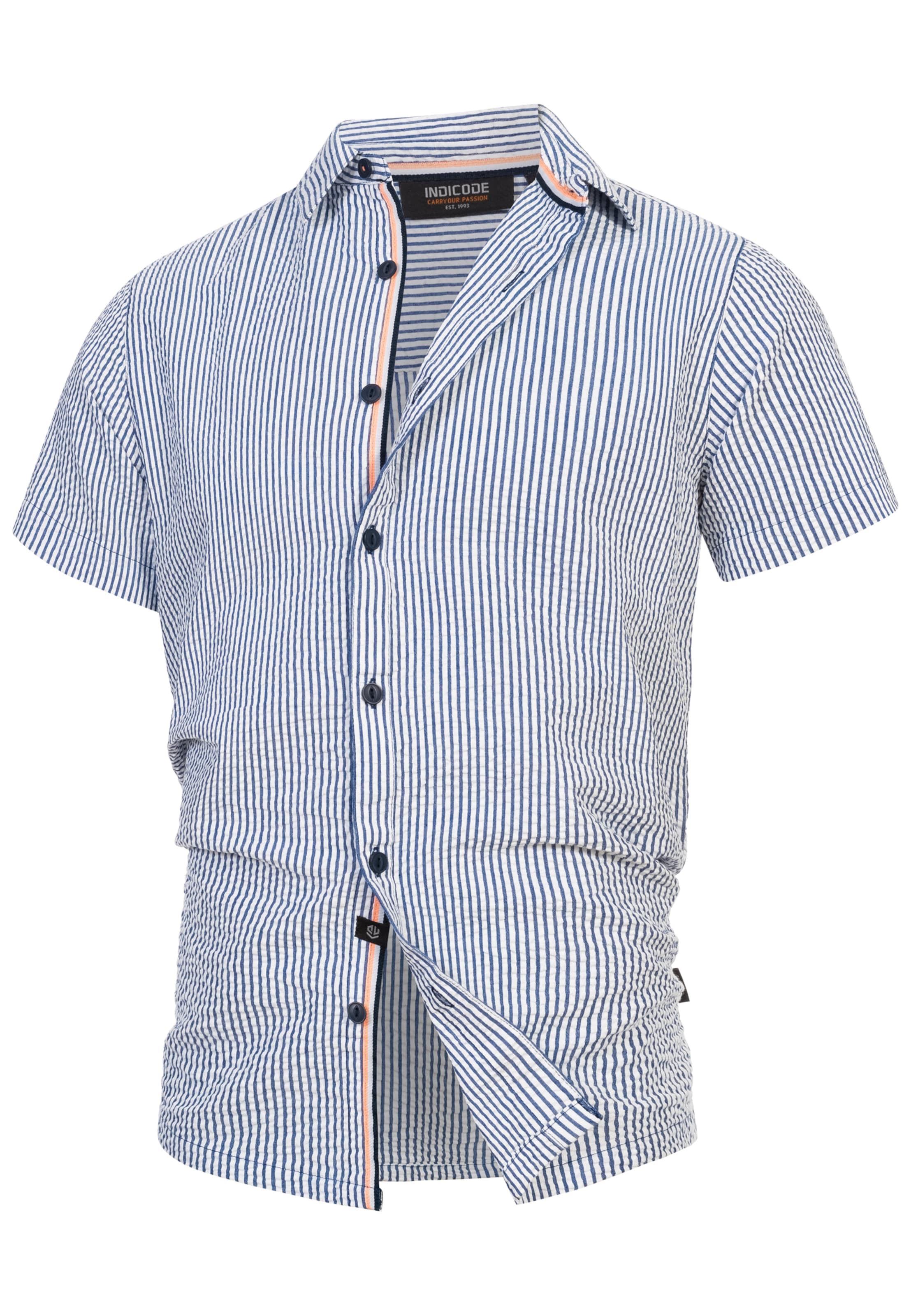 INDICODE JEANS Button Up Shirt 'Maribo' in Blue: front