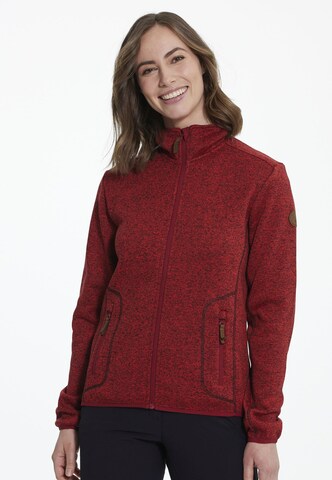 Gipfelglück Athletic Fleece Jacket 'Ilona' in Red: front
