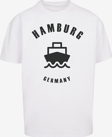 T-Shirt 'Hamburg' Merchcode en blanc : devant