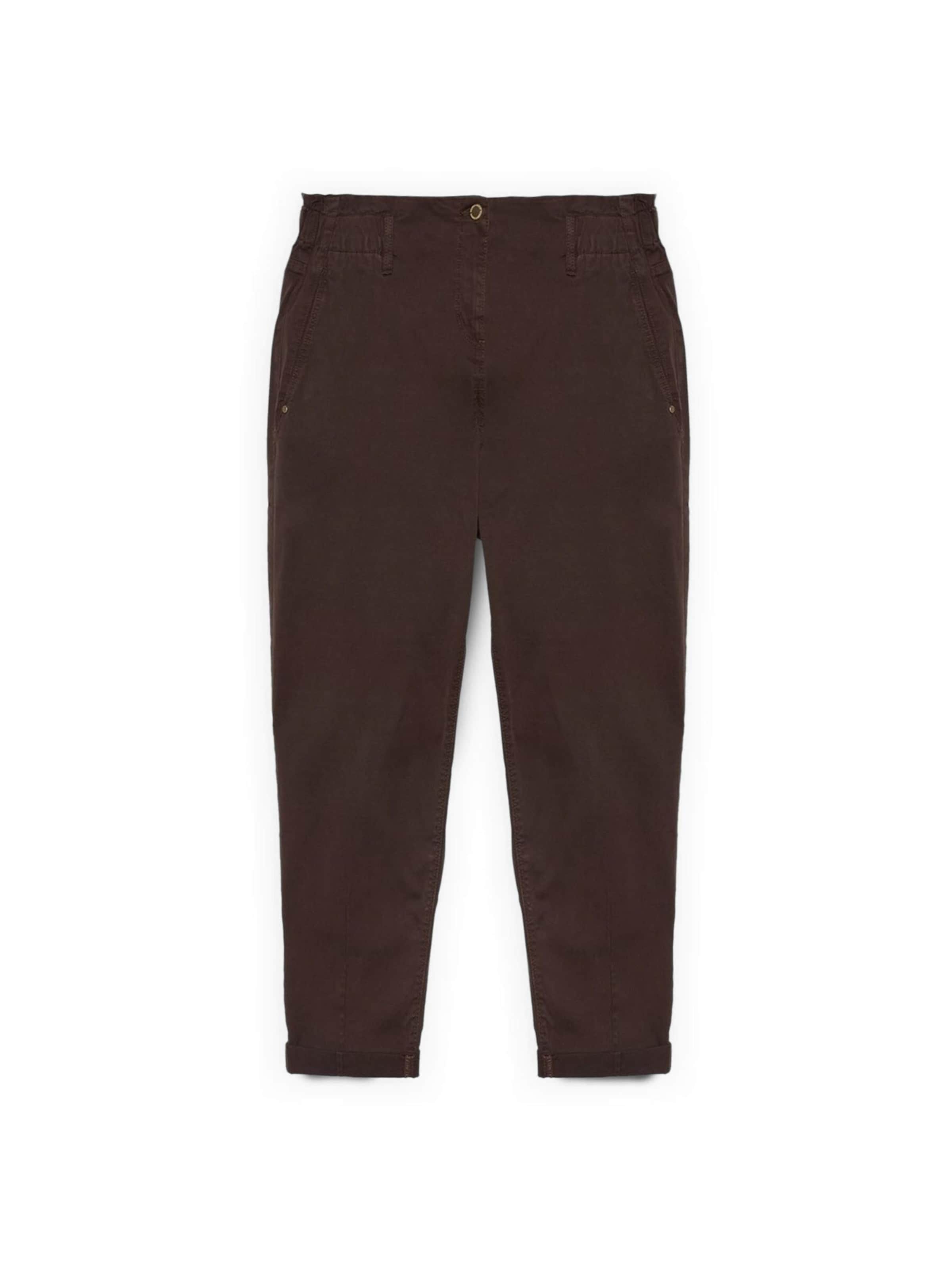 Fiorella Rubino Regular Broek in Bruin: voorkant