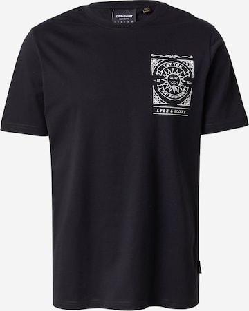 melns Lyle & Scott T-Krekls 'Sunshine Inn': no priekšpuses