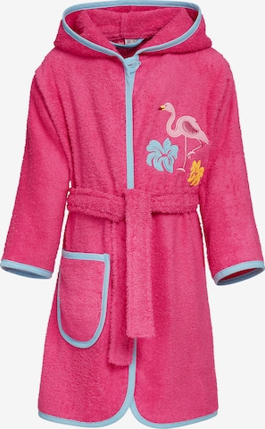 PLAYSHOES Bathrobe in Pink: front