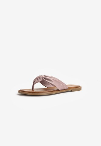 INUOVO T-Bar Sandals in Purple: front