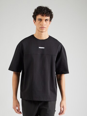 NEBBIA Функционална тениска 'POWER 898' в черно: отпред
