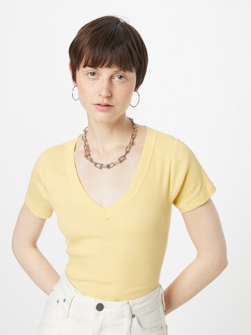 T-shirt River Island en jaune : devant