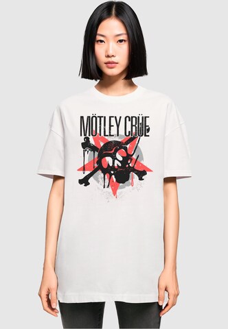 Maglietta 'Motley Crue - Montage Skull' di Merchcode in bianco: frontale