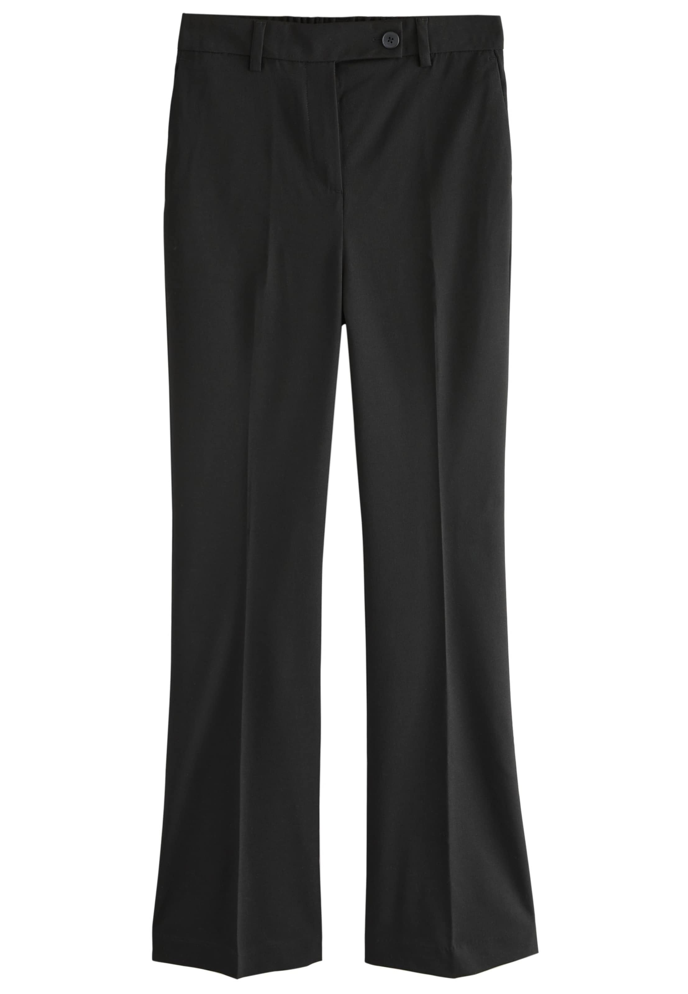 Bootcut Pantaloni cu dungă de la Next pe negru: față