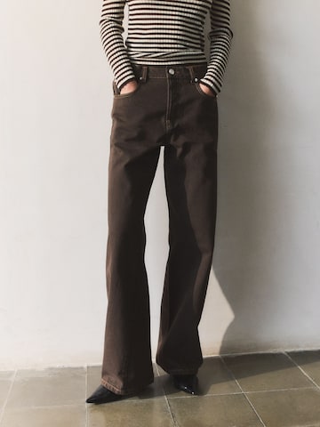 Bhoem Wide Leg Jeans in Braun: Vorderseite