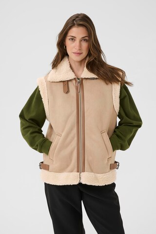Gilet 'Uma' Cream en beige : devant