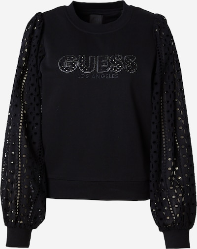 GUESS Sweatshirt 'SANGALLO' i svart / silver, Produktvy