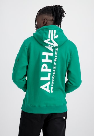 Bluză de molton de la ALPHA INDUSTRIES pe verde