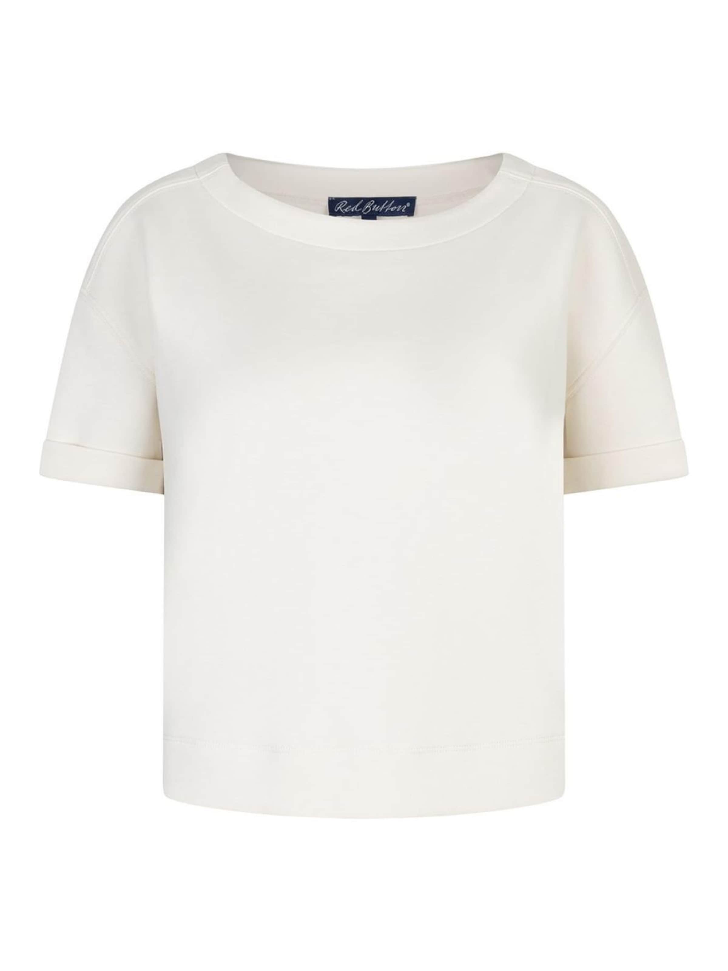 Red Button Shirt 'Red Button Skyler scuba ecru' in Beige: voorkant