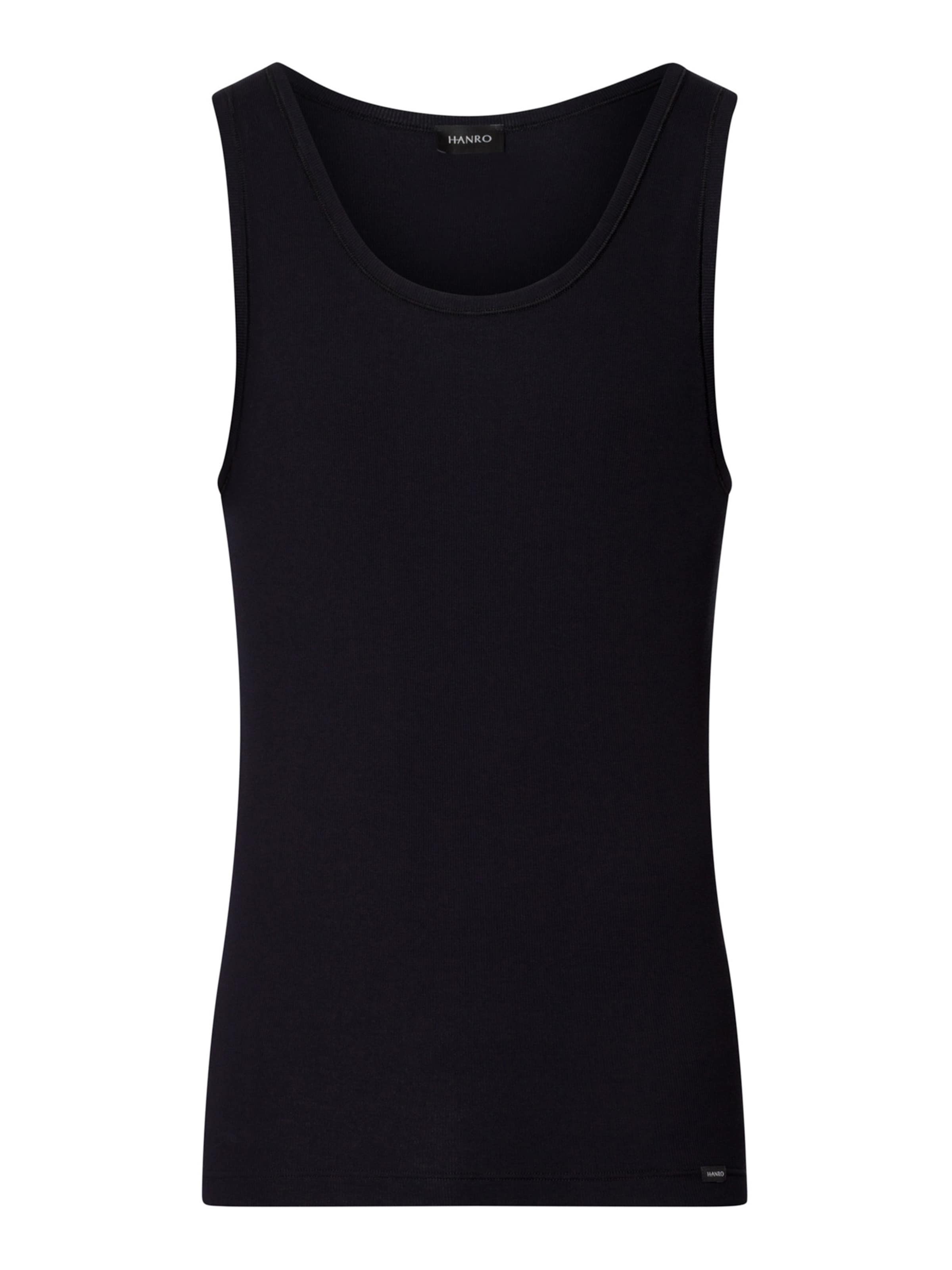 Maillot de corps ' Cotton Essentials ' Hanro en noir : devant
