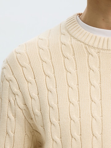 SELECTED - Pullover 'SLMBRAUN' em bege