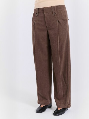 NORR - regular Pantalón ' Mayia ' en marrón: frente