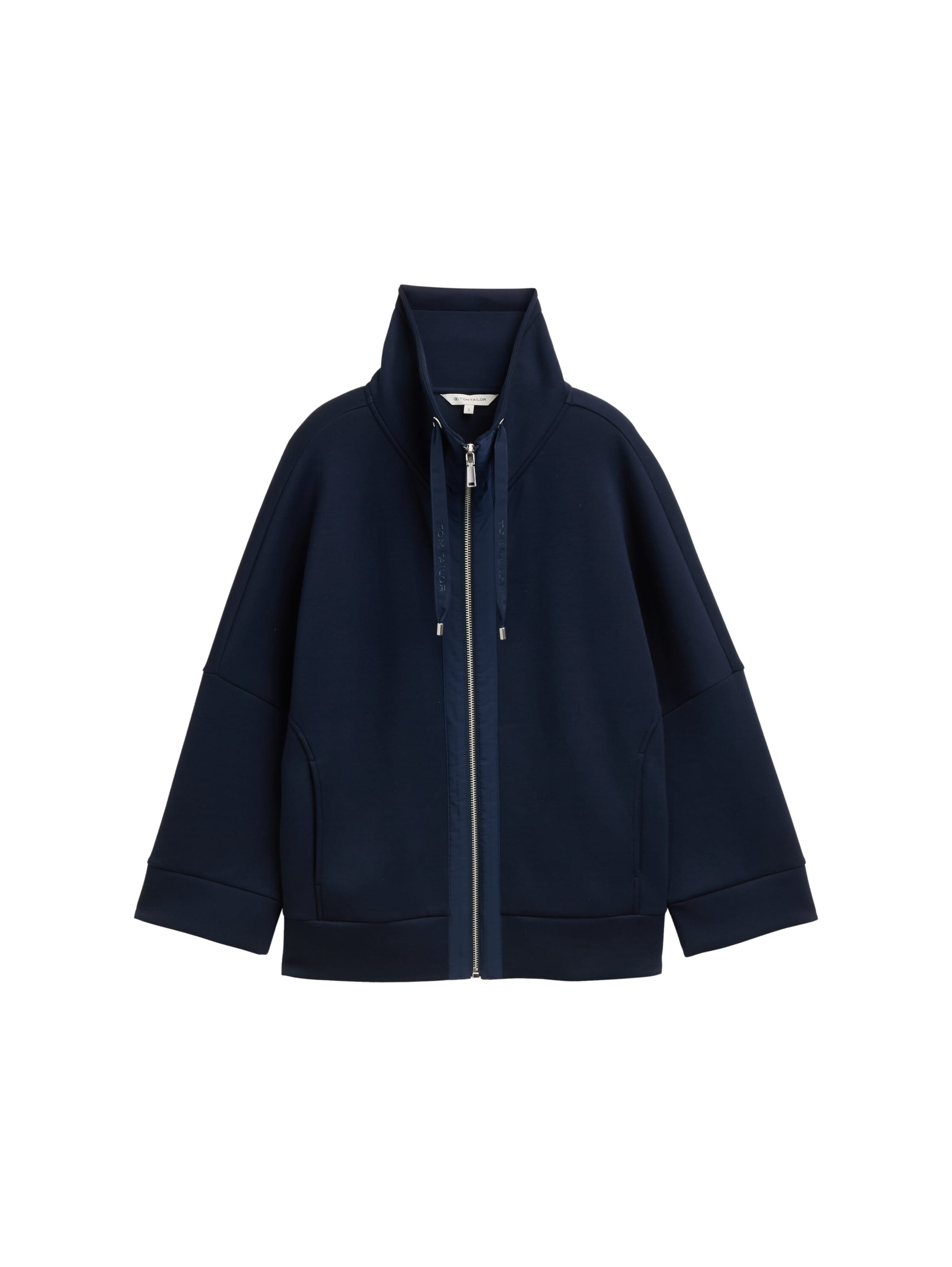 TOM TAILOR Sweat jacket in Blue: front