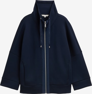 TOM TAILOR Sweat jacket in Blue: front