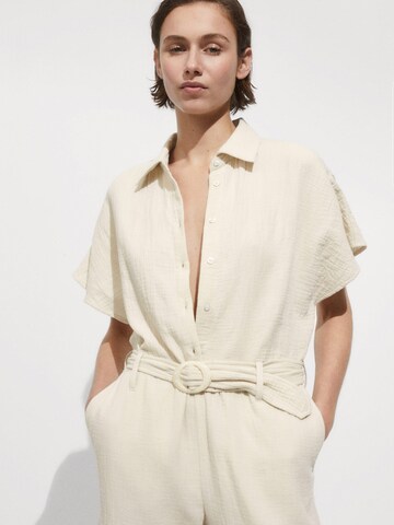 MANGO Jumpsuit 'Bambie' in Beige